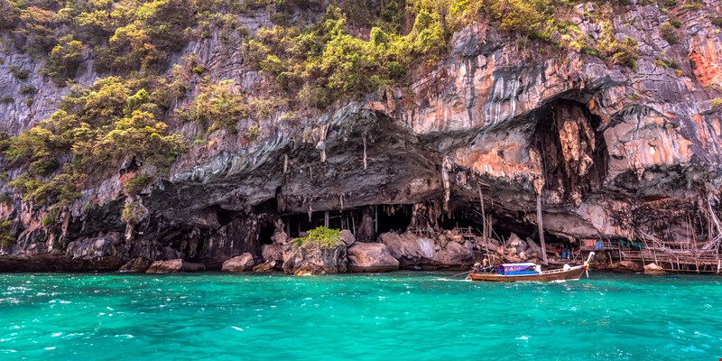 Thai boat, Maya Bay, Thailand